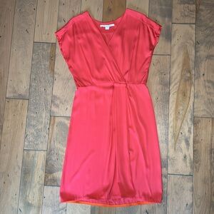 Lk NEW DIANE VONFURSTENBERG silk wrap dress coral size 8